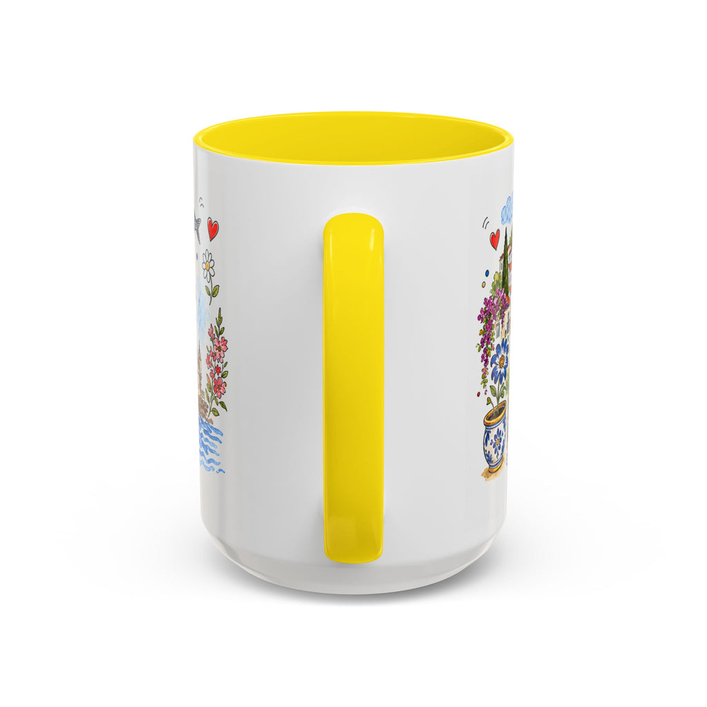 Lisbon Travel Mug | European City Souvenir Accent Coffee Mug | 11oz 15oz Ceramic Cup