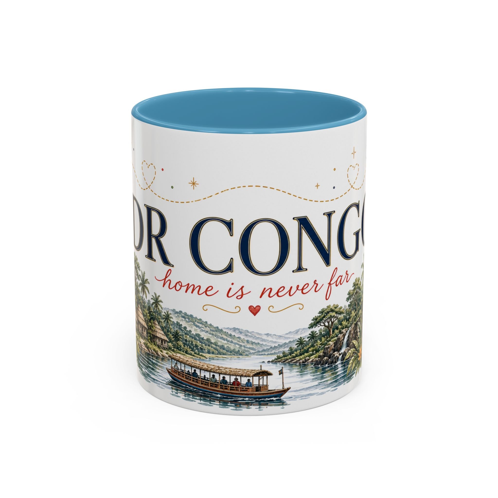 DR Congo Home Country Mug | Moving Away Gift | Long Distance Friendship | 11 oz 15 oz Accent Mug