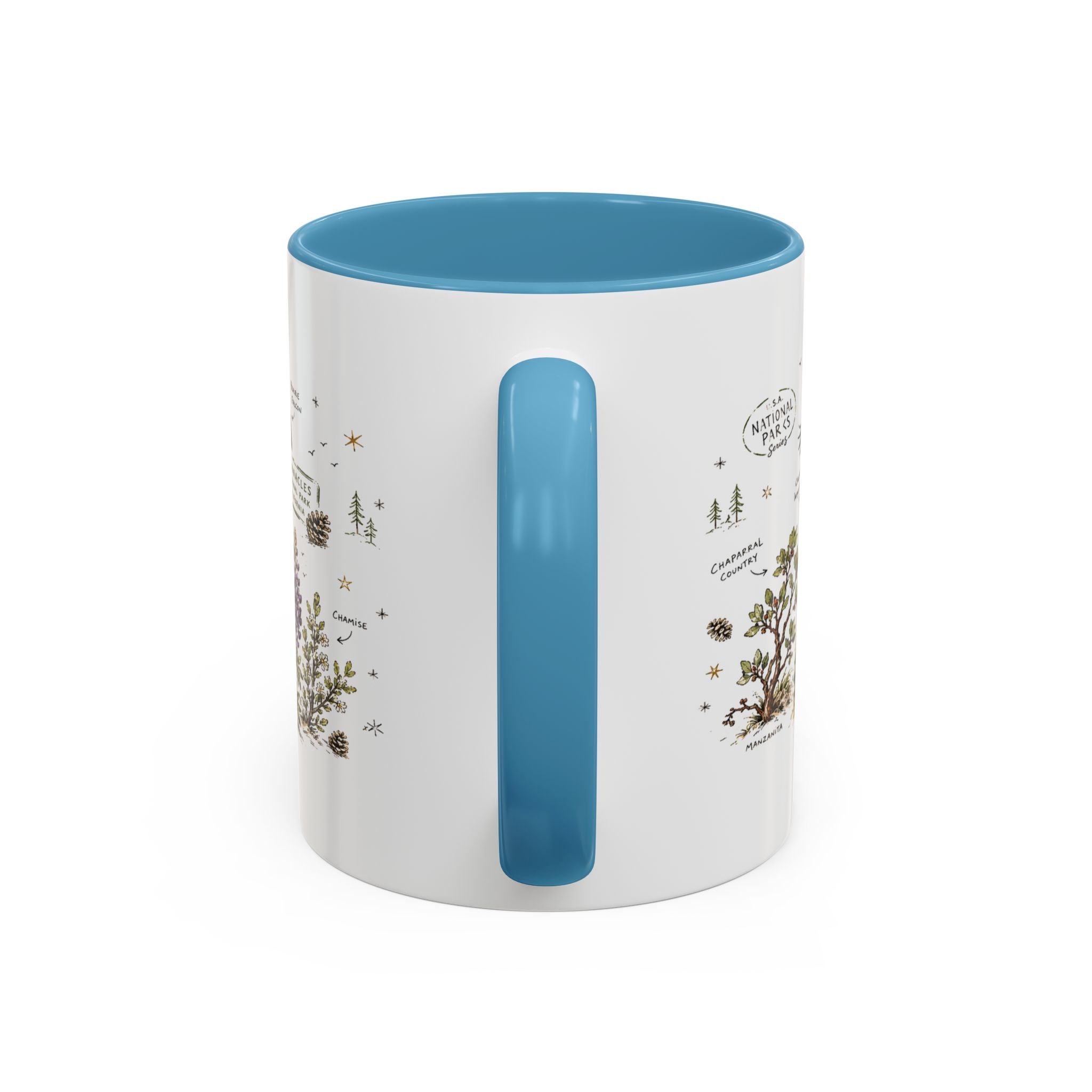 Pinnacles National Park Coffee Mug | California Rock Climbing Condor Gift | Accent Color Ceramic 11oz 15oz