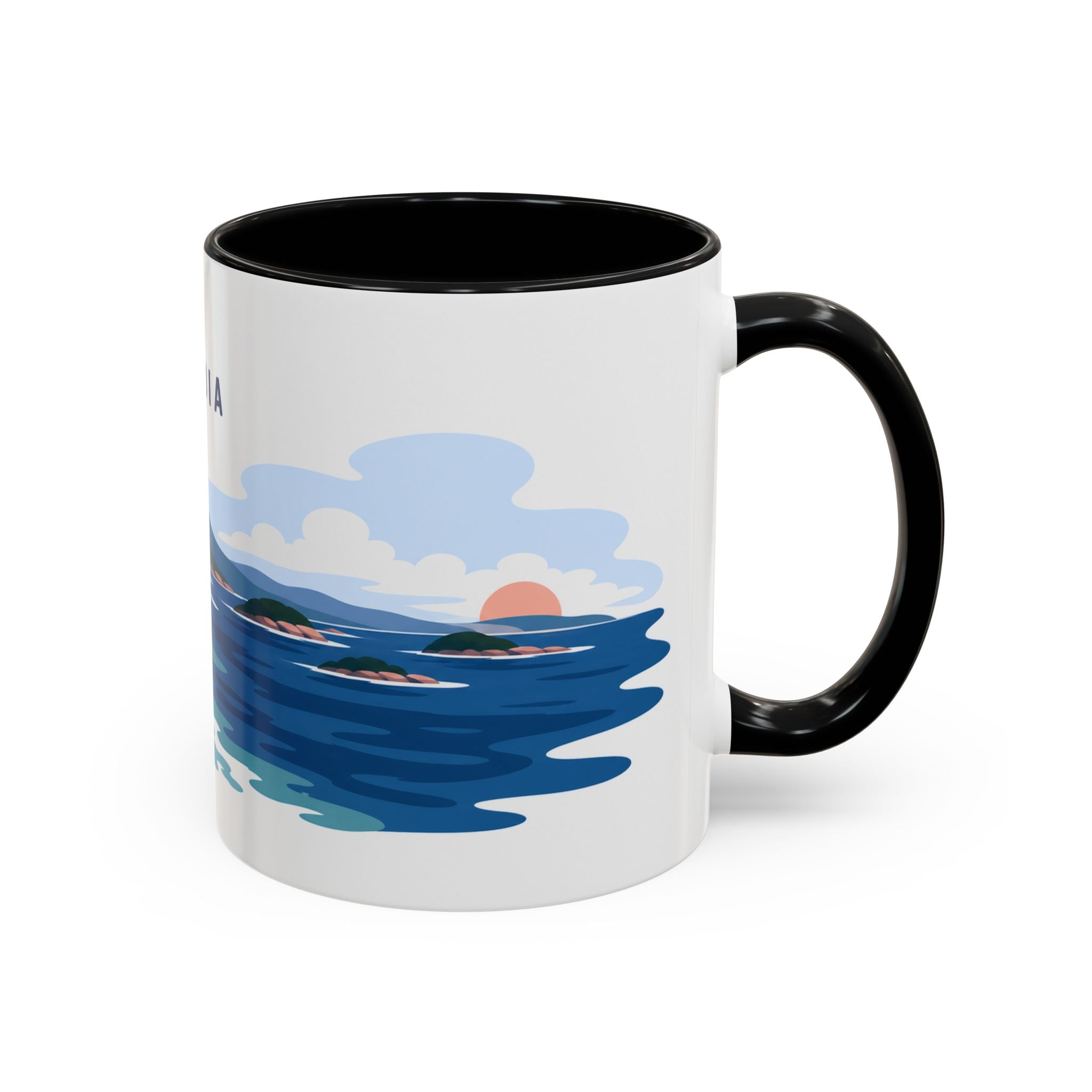 Acadia National Park Coffee Mug | Solid Color Block Park Souvenir | 11oz 15oz Accent Mug