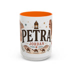 Petra Coffee Mug | Travel Destination Souvenir Gift | Accent Color Ceramic 11oz 15oz