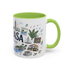 Kinshasa Coffee Mug | DR Congo Souvenir Travel Gift | Accent Color Ceramic 11oz 15oz