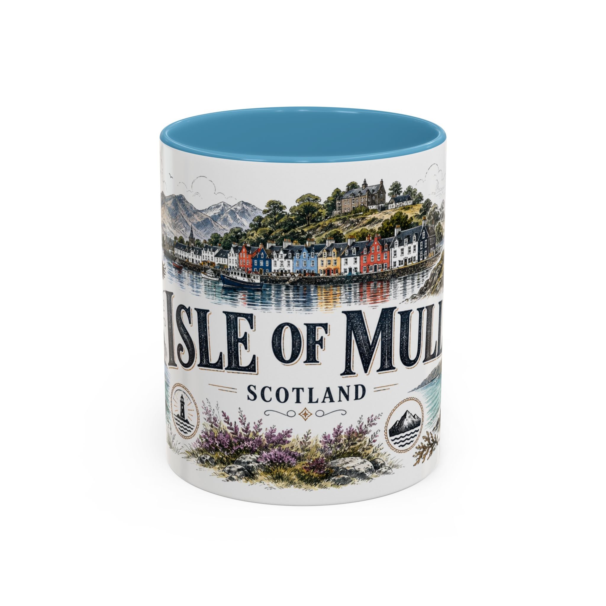 Isle of Mull Mug, Scotland Travel Souvenir, Bucket List Gift, Accent Ceramic Coffee Mug 11oz 15oz