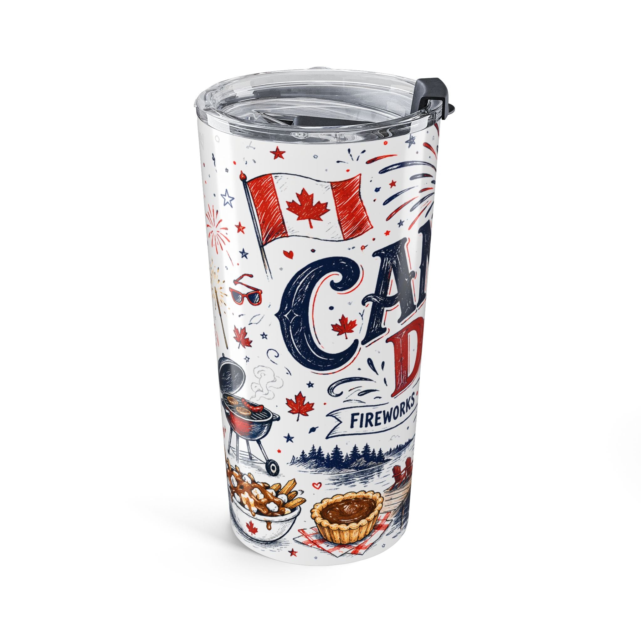 Canada Day 20oz Tumbler | Canadian Pride Gift | Insulated Stainless Steel Travel Cup