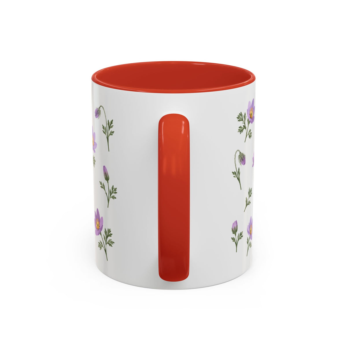 South Dakota Pasque Flower Mug, State Flower Floral Coffee Cup, 11oz Botanical Gift