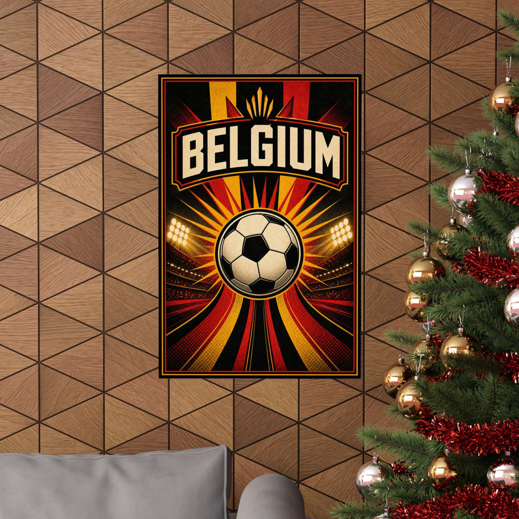 Belgium Soccer Fan Art Poster | Matte Vertical Poster | 2026 soccer season Wall Decor
