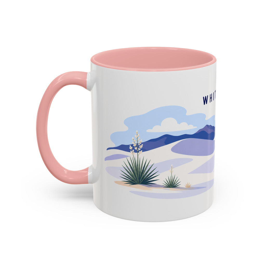 White Sands National Park Coffee Mug | Solid Color Block Park Souvenir | 11oz 15oz Accent Mug