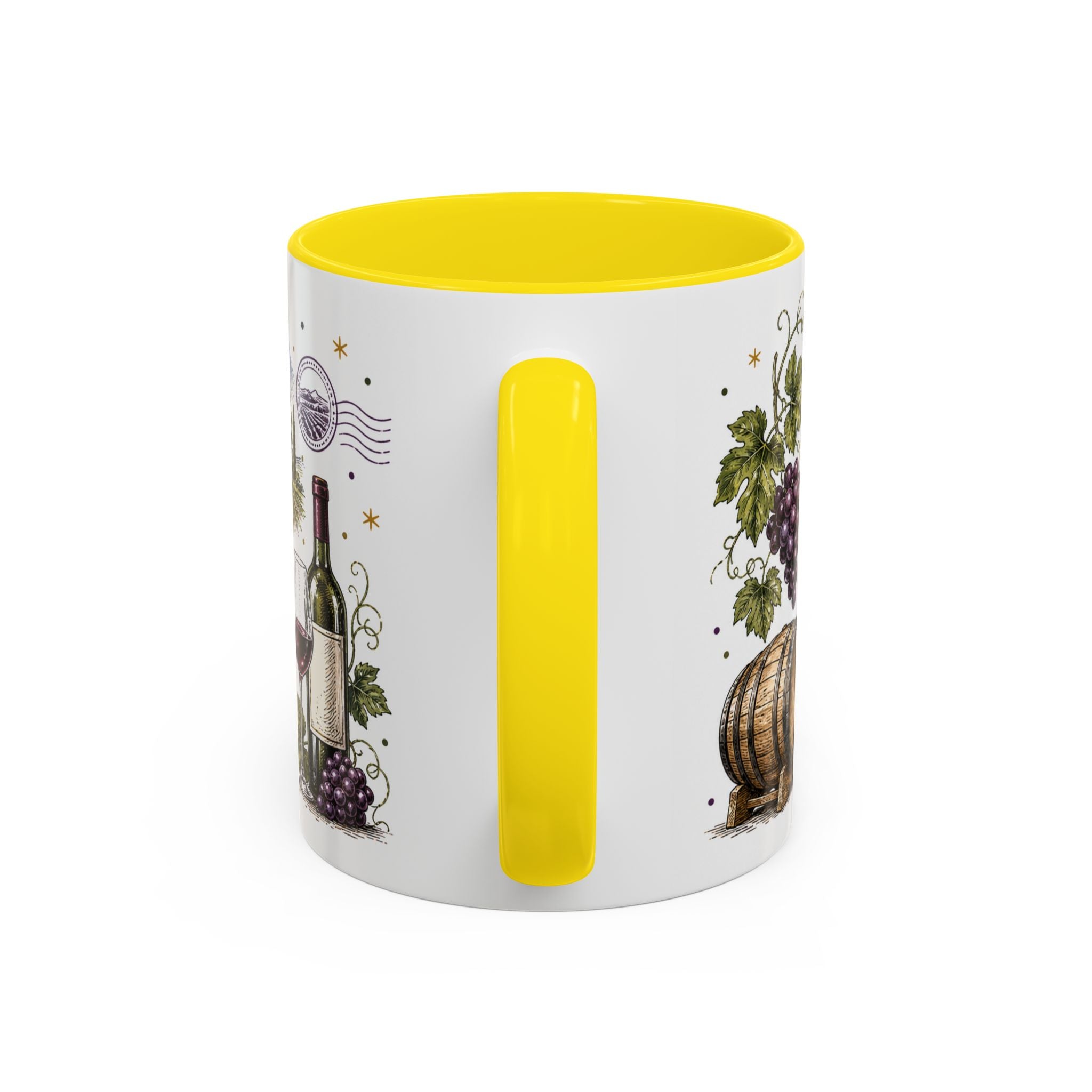 Cape Winelands Coffee Mug | Travel Destination Souvenir Gift | Accent Color Ceramic 11oz 15oz