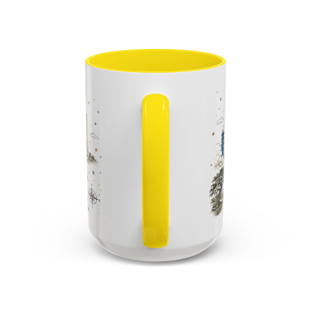 Houston Coffee Mug | Texas Souvenir City Gift | Accent Color Ceramic 11oz 15oz