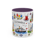 Istanbul Travel Mug | European City Souvenir Accent Coffee Mug | 11oz 15oz Ceramic Cup