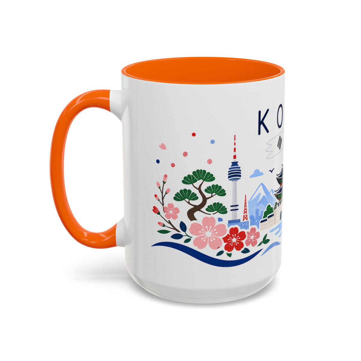 South Korea Coffee Mug | Travel Souvenir Accent Mug | Country Gift Ceramic Cup 11oz 15oz
