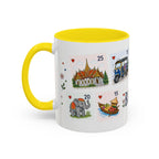 Bangkok Coffee Mug | Postage Stamp Collage Mug | Travel Souvenir Accent Cup 11oz 15oz