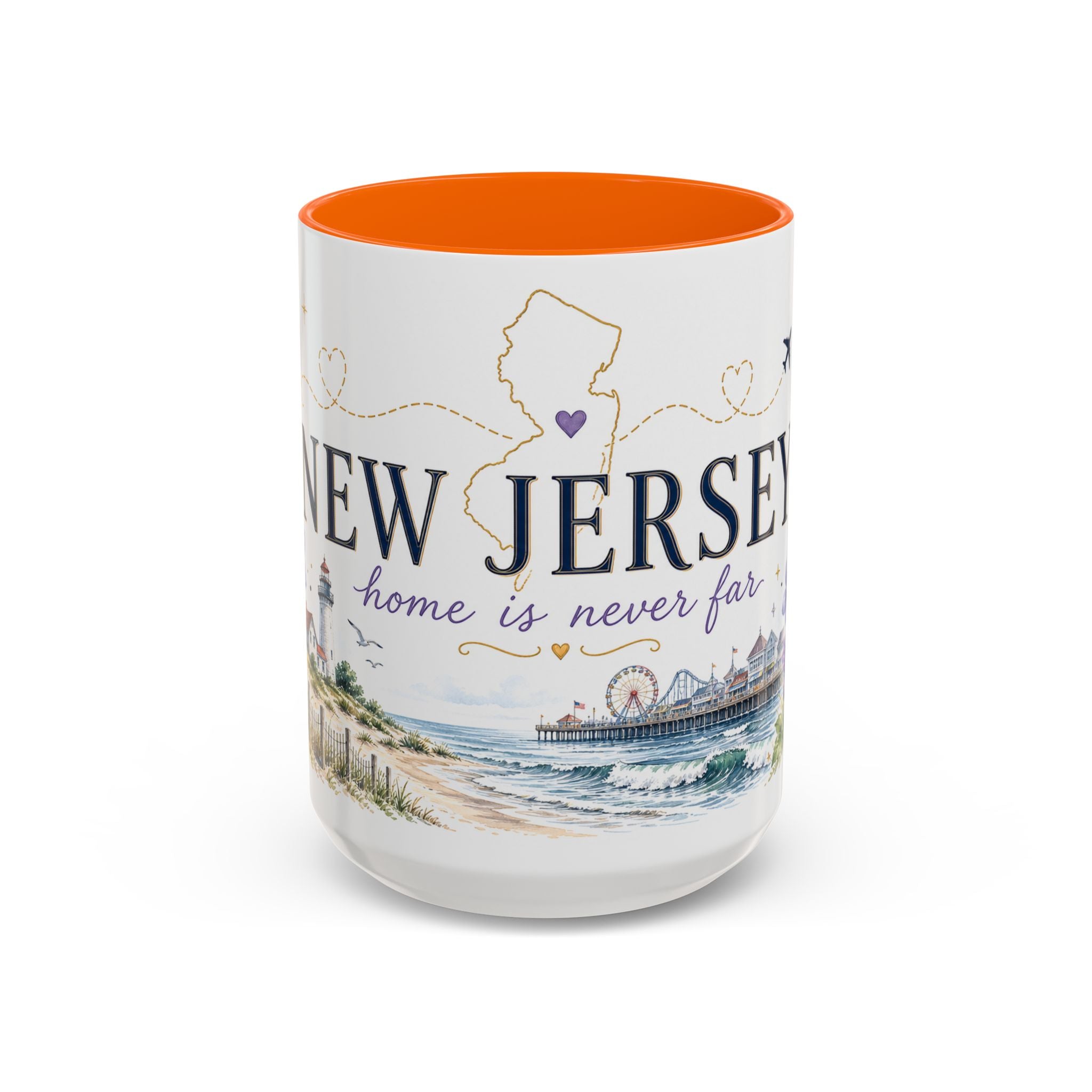 New Jersey Home State Mug | Moving Away Gift | Long Distance Friendship Coffee Cup | 11oz 15oz Accent Mug