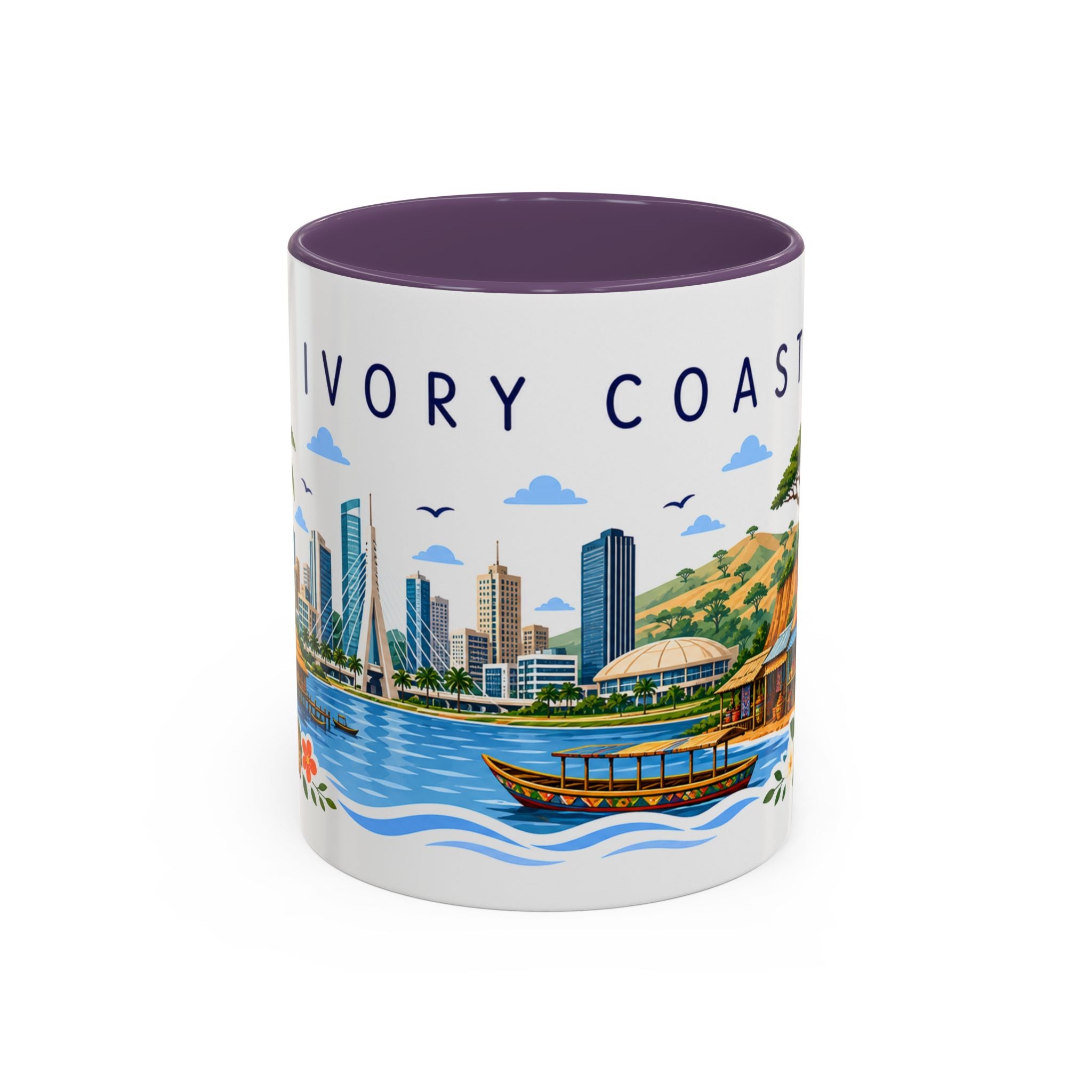 Ivory Coast Coffee Mug | Travel Souvenir Accent Mug | Place Gift Ceramic Cup 11oz 15oz
