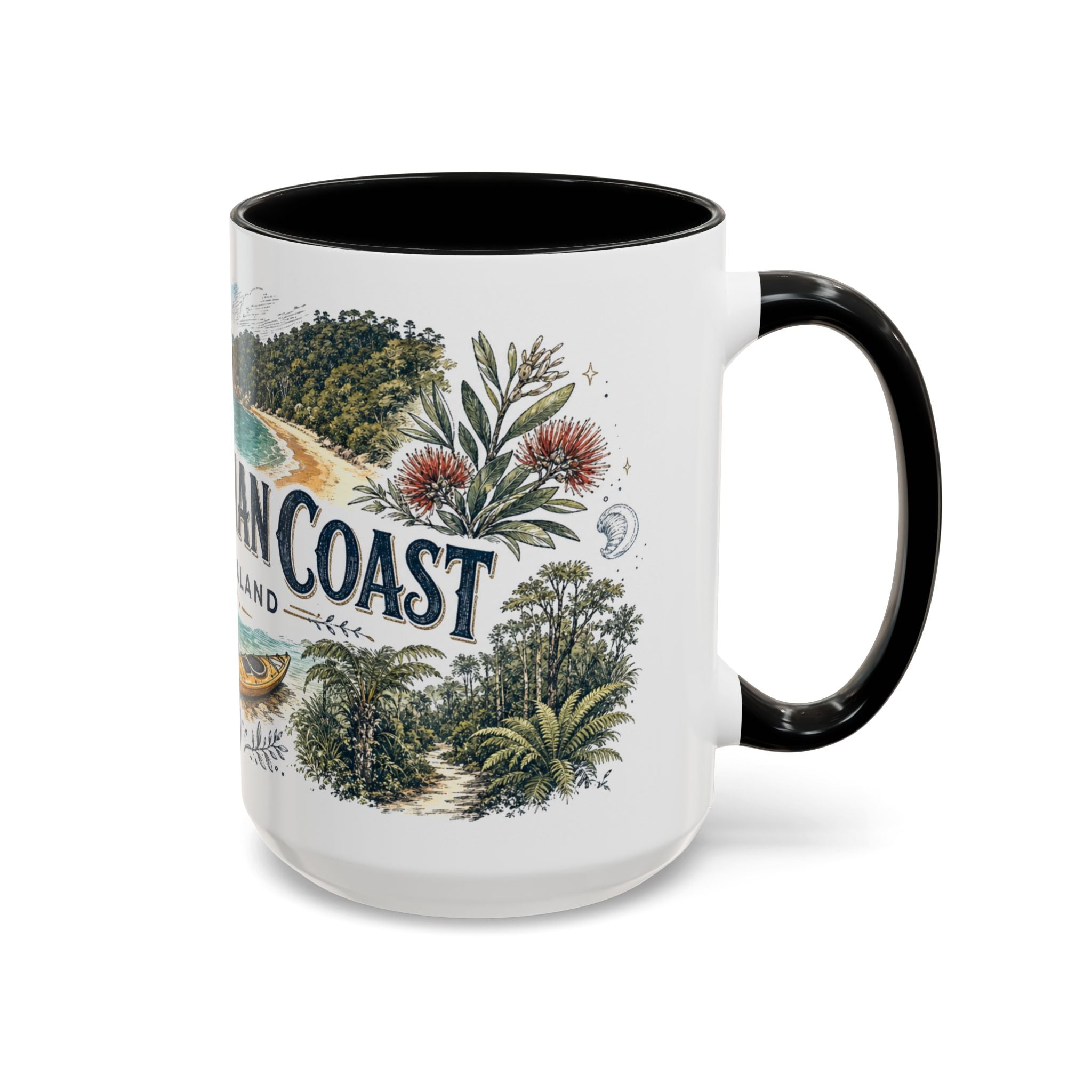 Abel Tasman Coast Mug, New Zealand Travel Souvenir, Bucket List Gift, Accent Ceramic Coffee Mug 11oz 15oz