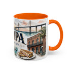 Tampa Coffee Mug | United States Travel Souvenir | Vintage Illustrated City Gift | 11 oz 15 oz Accent Mug