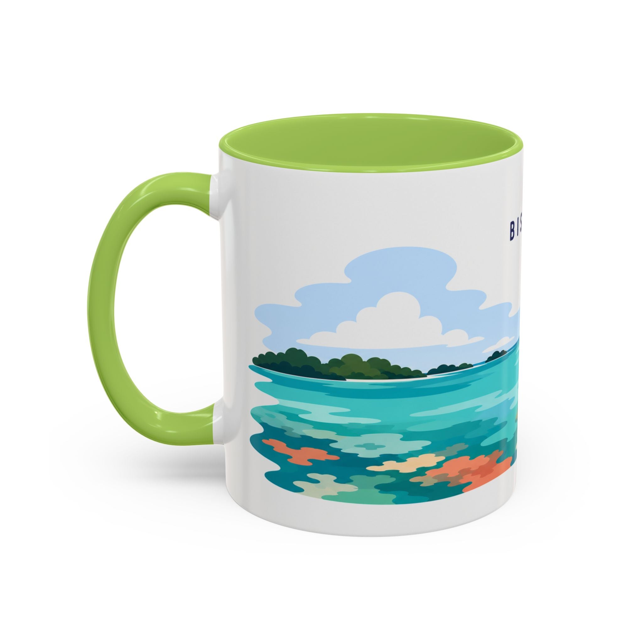 Biscayne National Park Coffee Mug | Solid Color Block Park Souvenir | 11oz 15oz Accent Mug