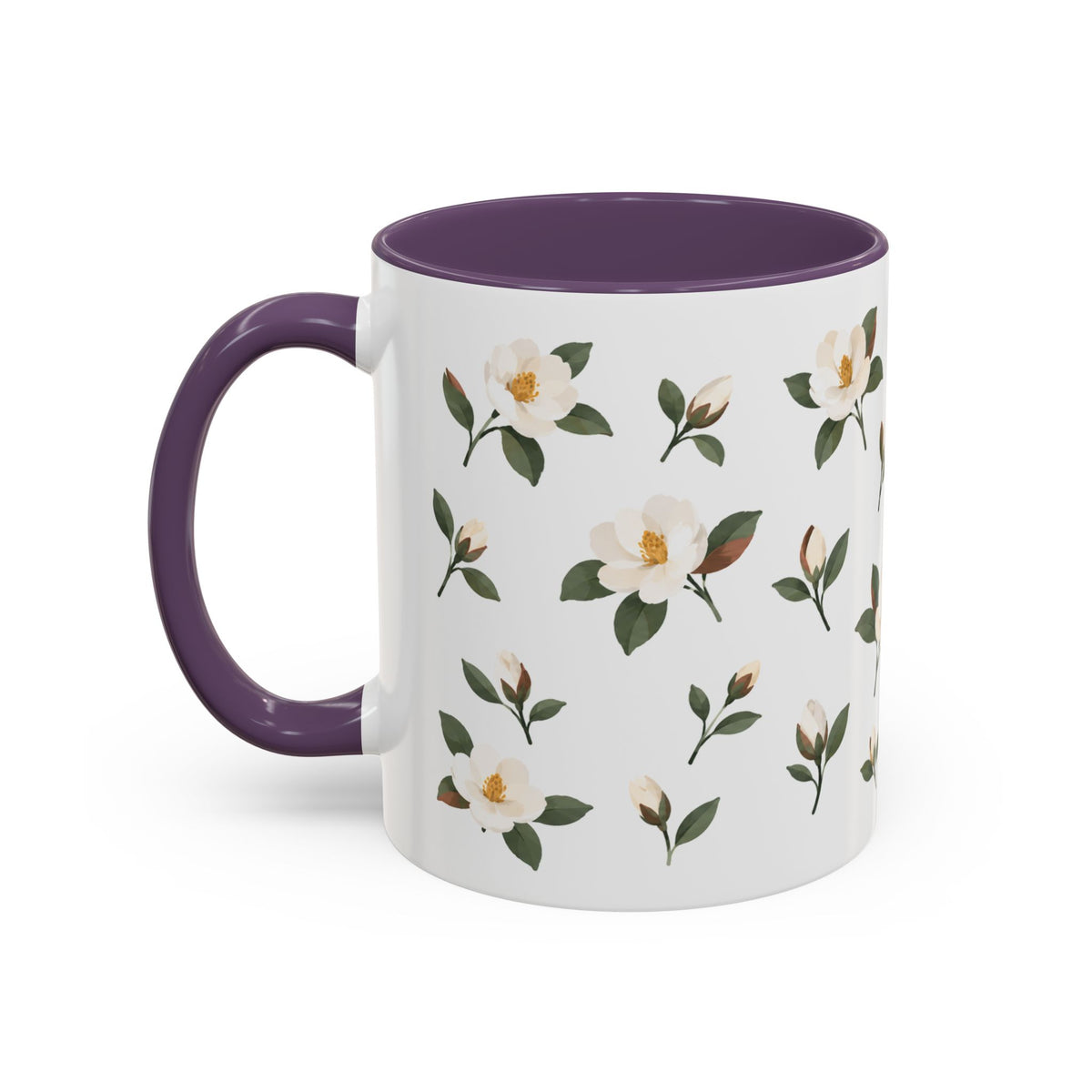 Louisiana Magnolia Mug, State Flower Floral Coffee Cup, 11oz Botanical Gift