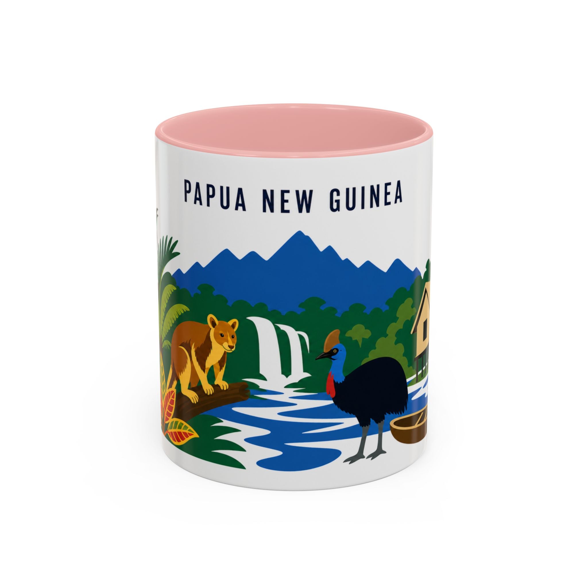 Papua New Guinea Coffee Mug | Travel Souvenir Accent Mug | Country Gift Ceramic Cup 11oz 15oz