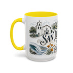 San Luis Obispo Coffee Mug | United States Travel Souvenir | Vintage Illustrated City Gift | 11 oz 15 oz Accent Mug