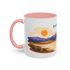 Death Valley National Park Coffee Mug | Solid Color Block Park Souvenir | 11oz 15oz Accent Mug