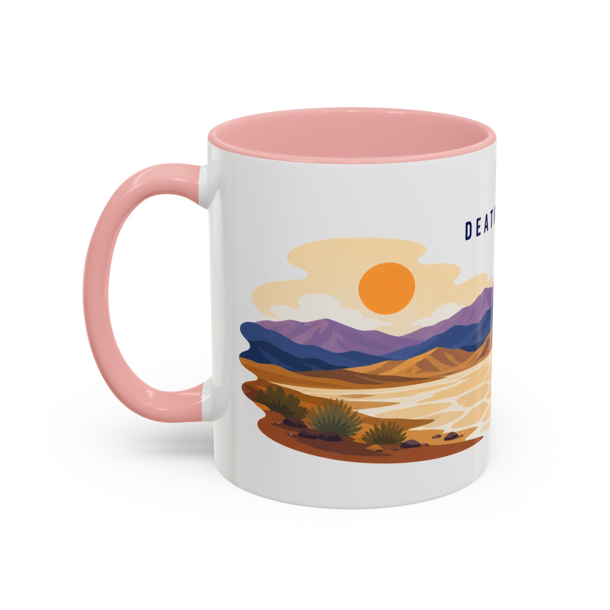 Death Valley National Park Coffee Mug | Solid Color Block Park Souvenir | 11oz 15oz Accent Mug