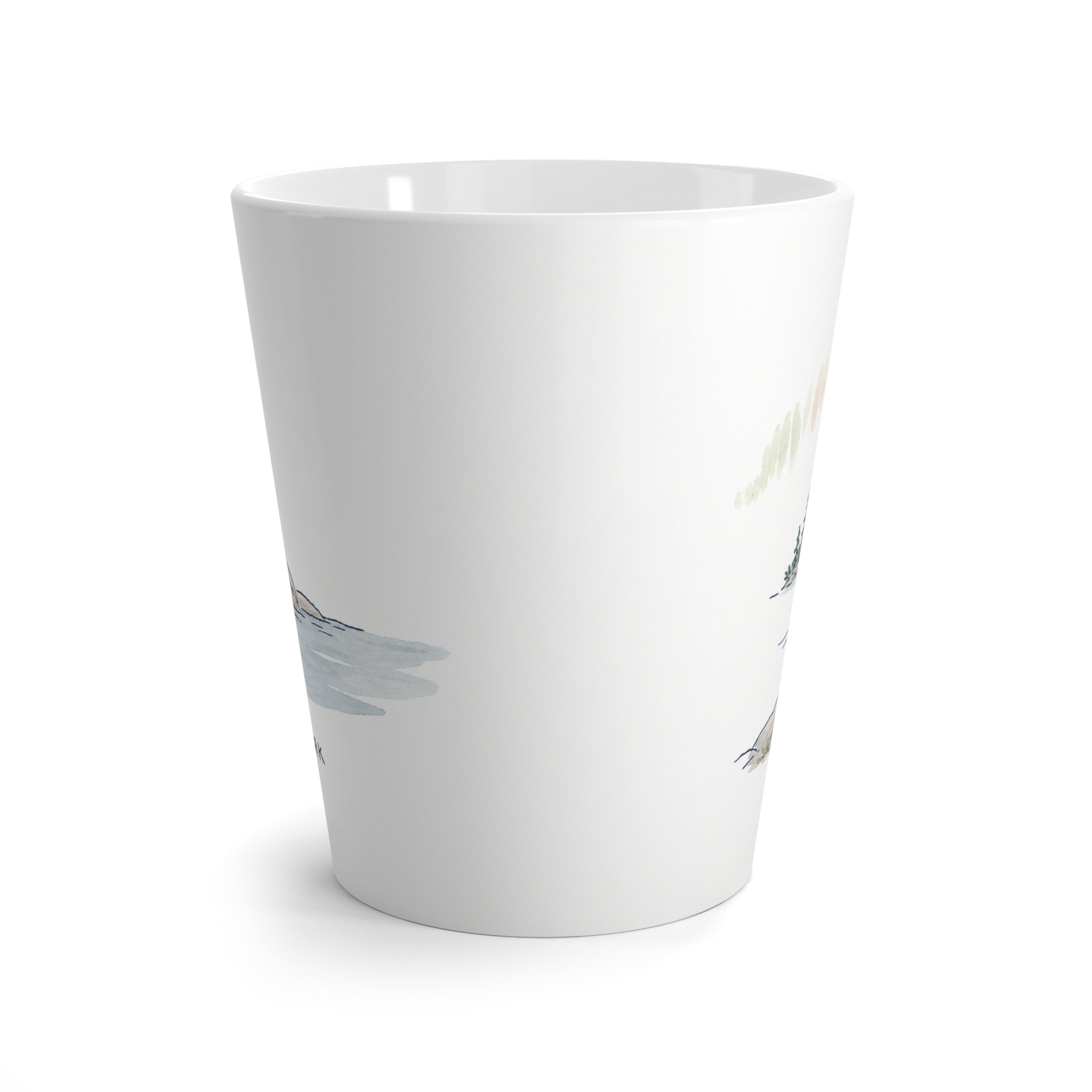Voyageurs National Park Latte Mug | Pastel Watercolor Nature Coffee Cup | 12 oz Travel Souvenir Gift