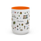 Charleston Christmas Mug | Watercolor City Souvenir, Holiday Travel Gift (11oz/15oz)