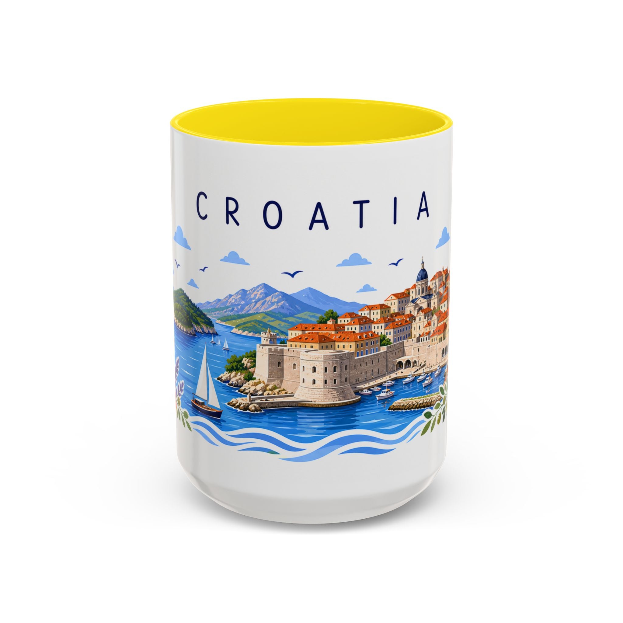 Croatia Coffee Mug | Travel Souvenir Accent Mug | Place Gift Ceramic Cup 11oz 15oz