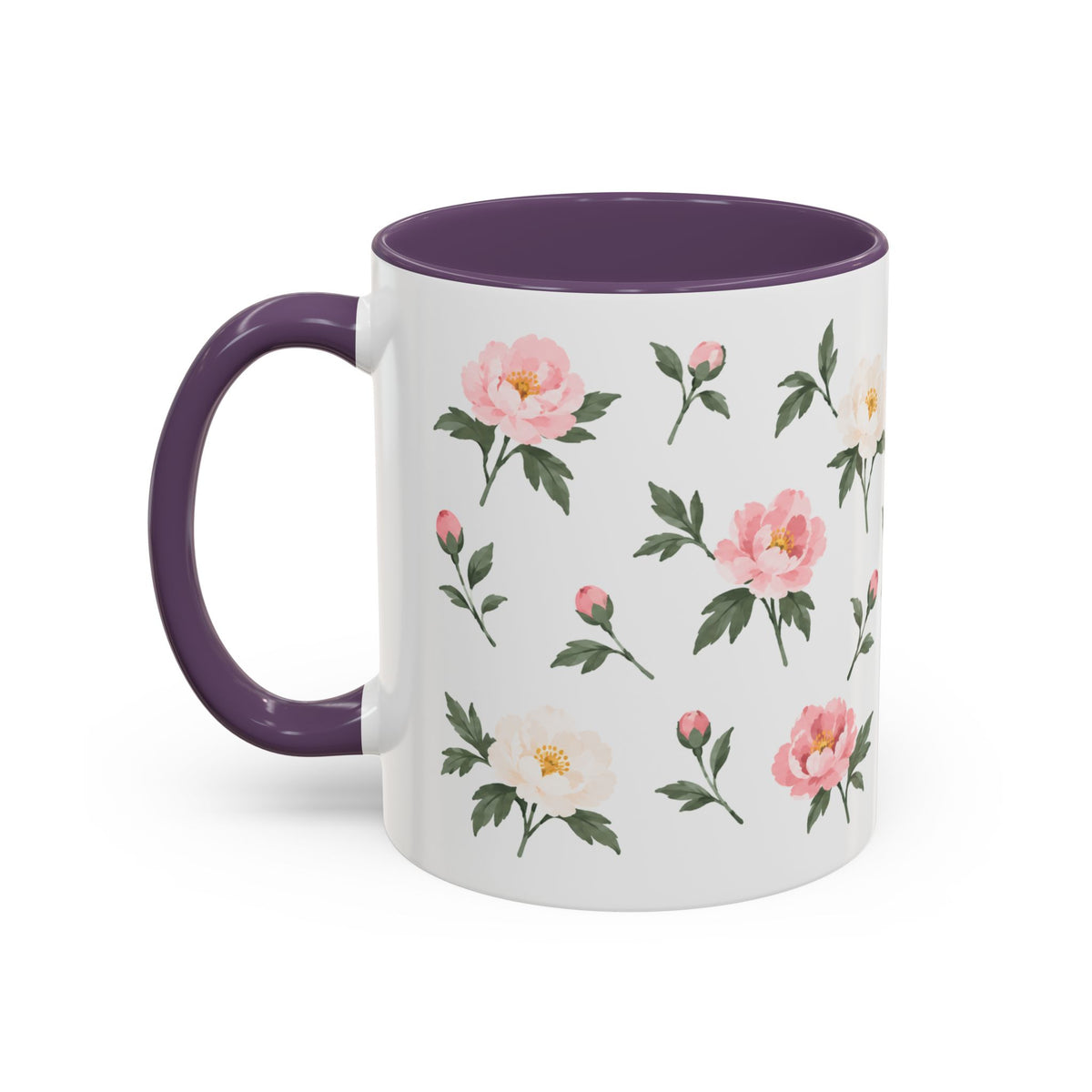Indiana Peony Mug, State Flower Floral Coffee Cup, 11oz Botanical Gift