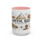 Capitol Reef National Park Coffee Mug | Utah Sandstone Canyon Hiking Gift | Accent Color Ceramic 11oz 15oz