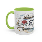 Sydney Coffee Mug | Australia Souvenir Travel Gift | Accent Color Ceramic 11oz 15oz