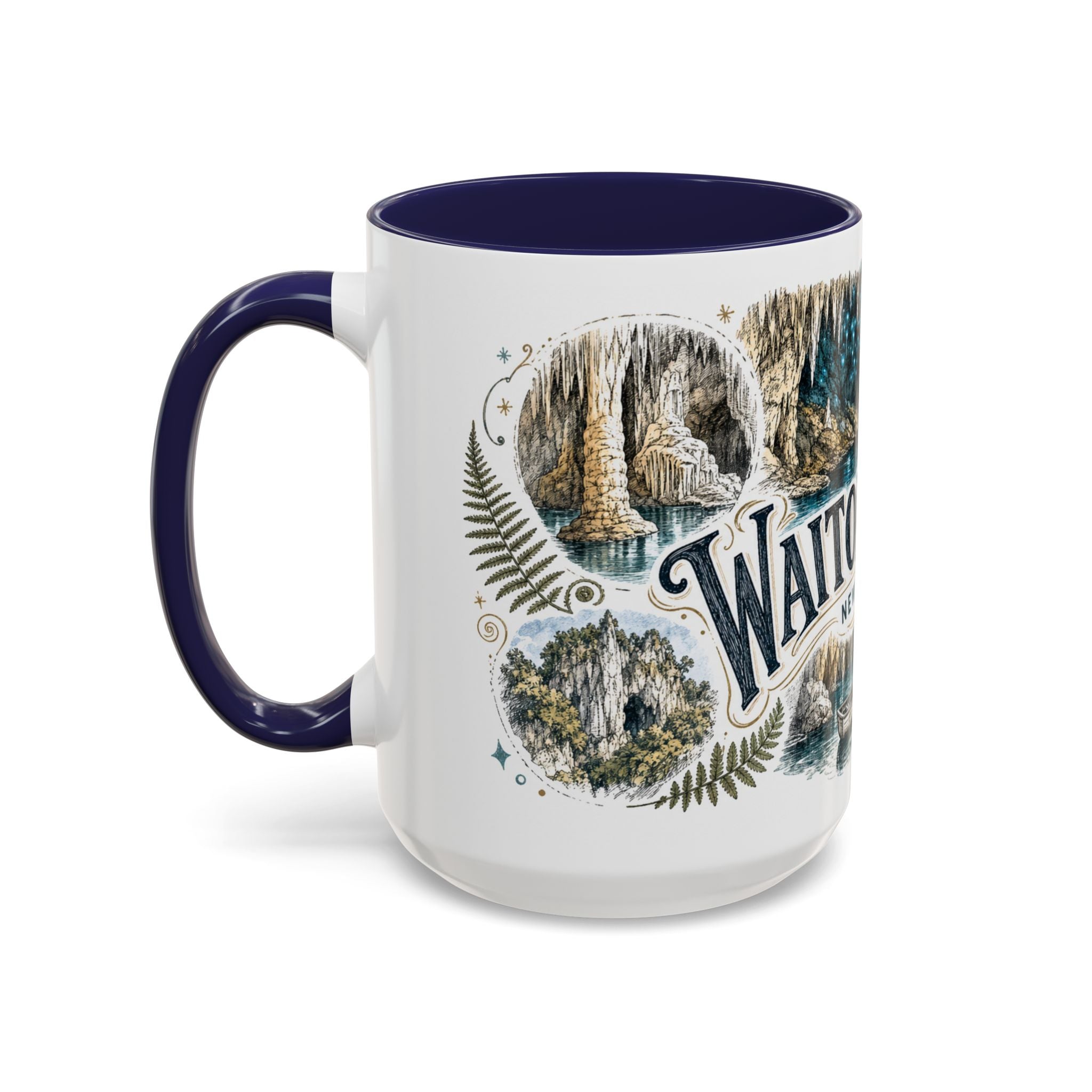 Waitomo Caves Mug, New Zealand Travel Souvenir, Bucket List Gift, Accent Ceramic Coffee Mug 11oz 15oz