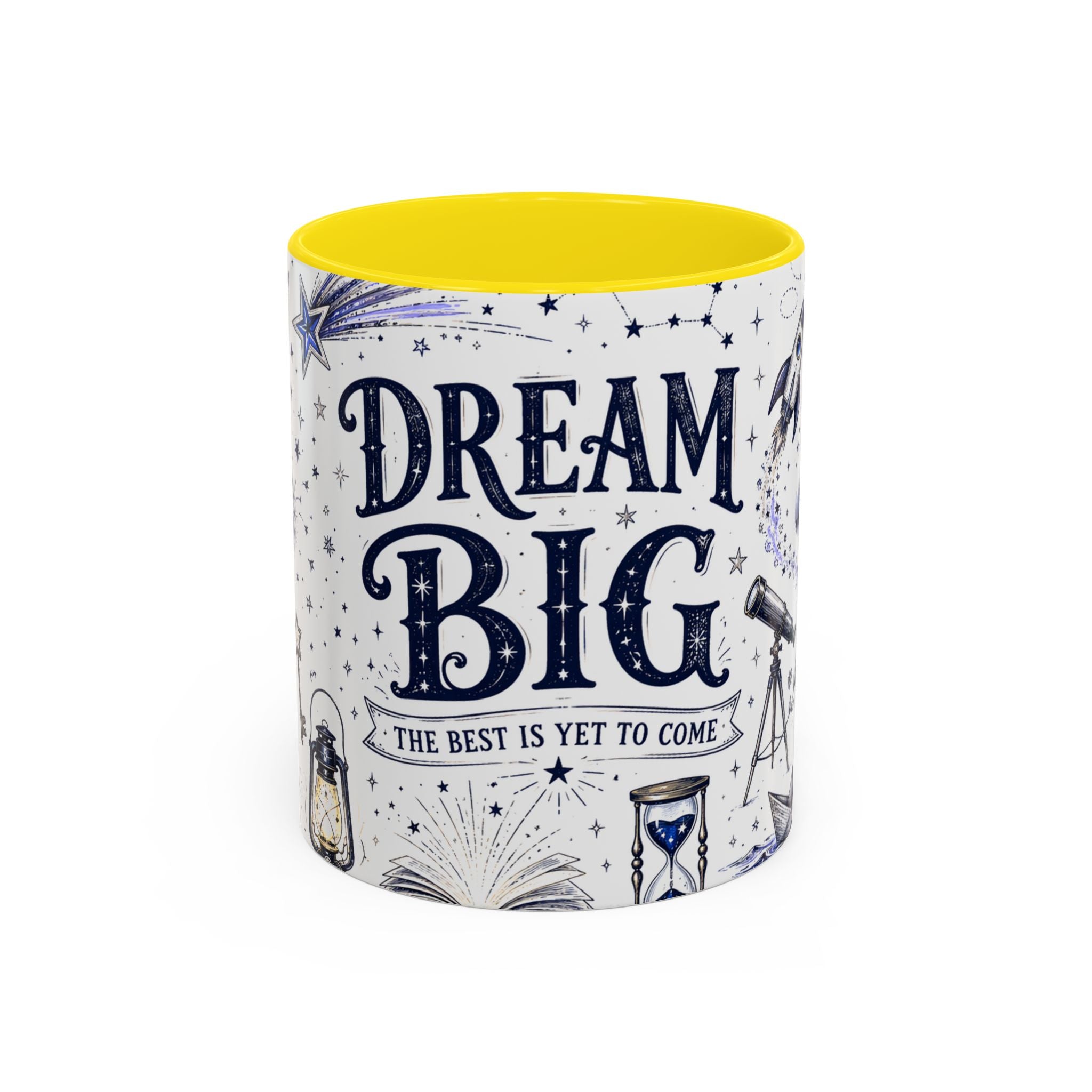 Dream Big Coffee Mug | Class of 2026 Graduation Gift | Accent Color Ceramic 11oz 15oz