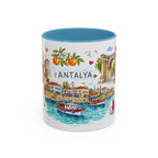 Antalya Travel Mug | European City Souvenir Accent Coffee Mug | 11oz 15oz Ceramic Cup