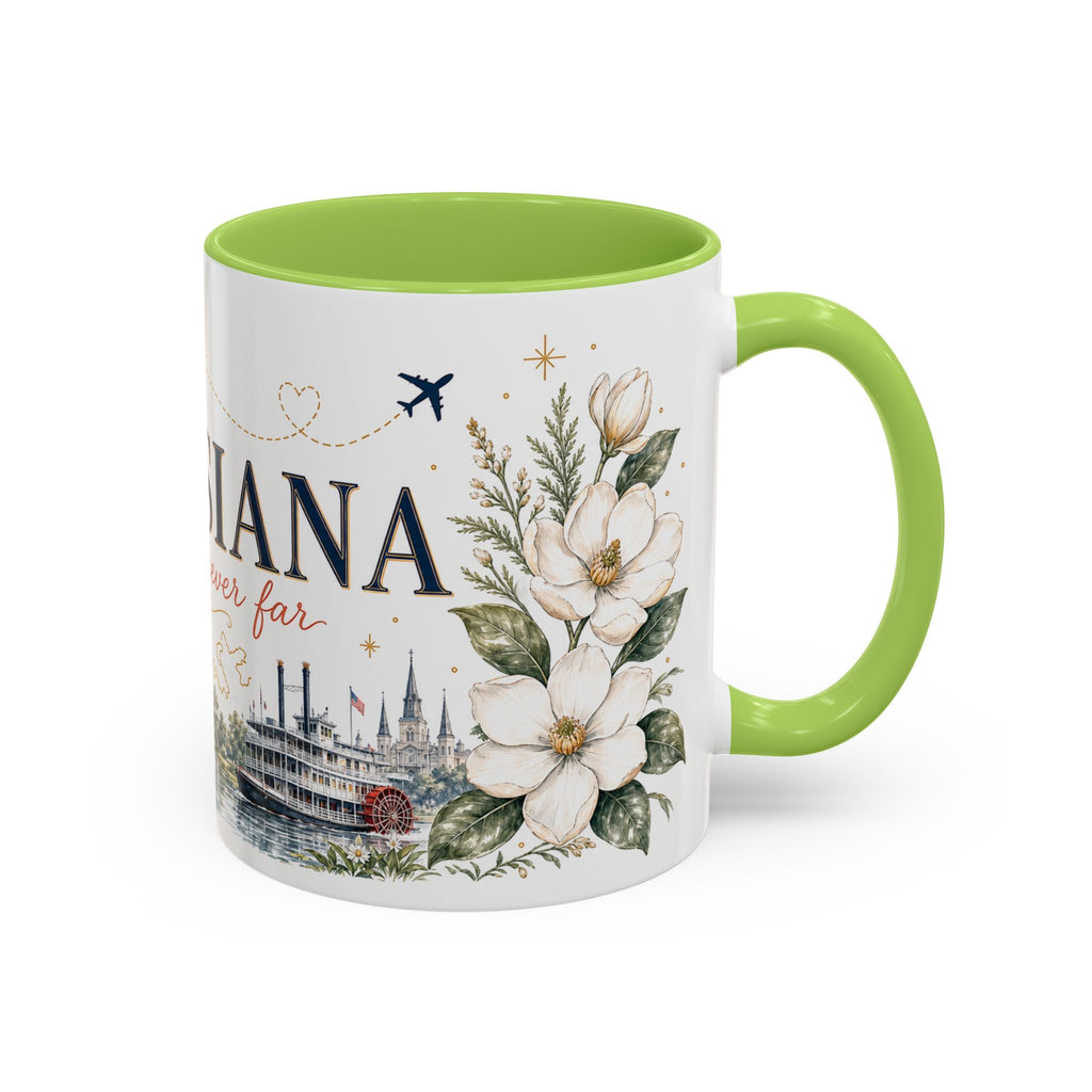 Louisiana Home State Mug | Moving Away Gift | Long Distance Friendship Coffee Cup | 11oz 15oz Accent Mug