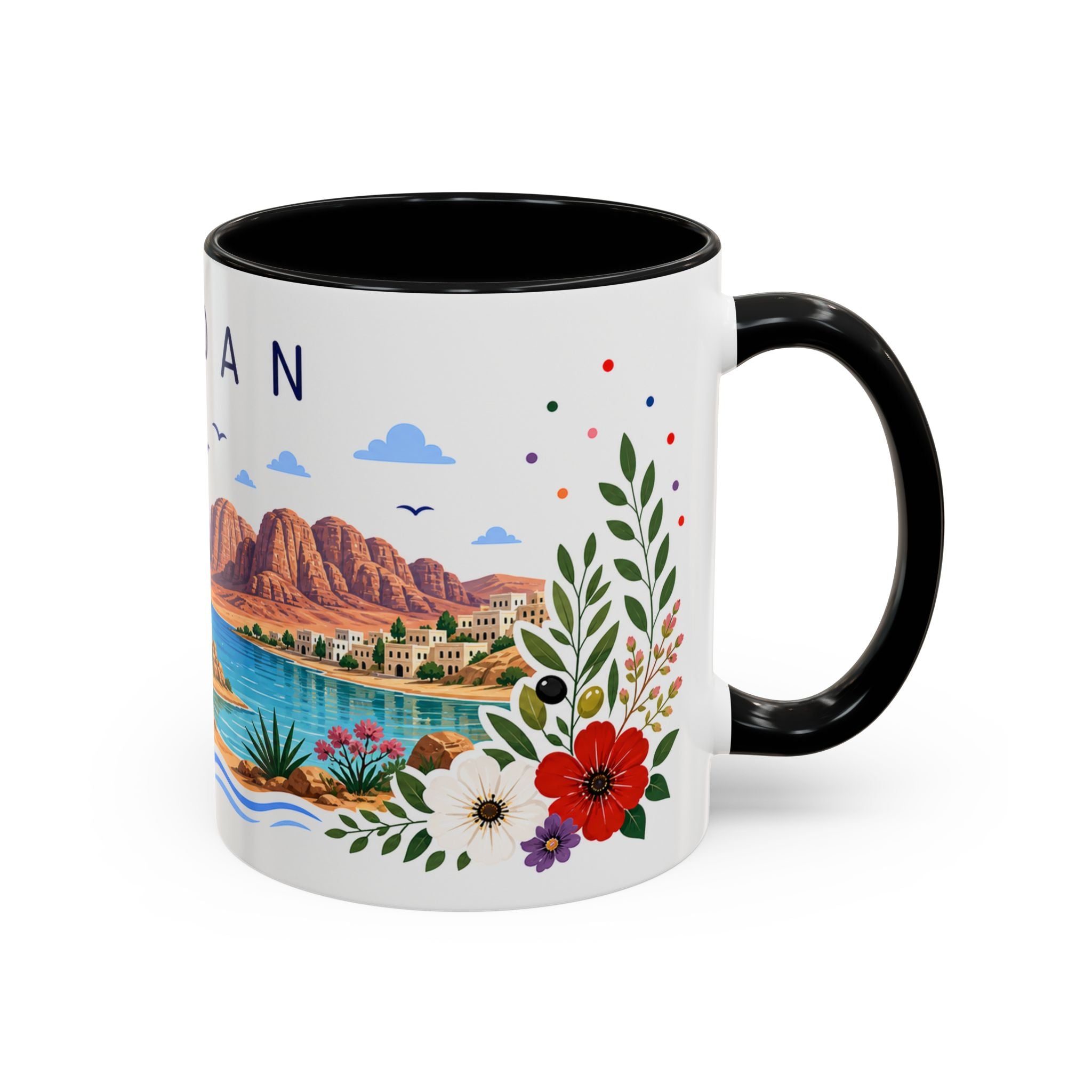Jordan Coffee Mug | Travel Souvenir Accent Mug | Place Gift Ceramic Cup 11oz 15oz