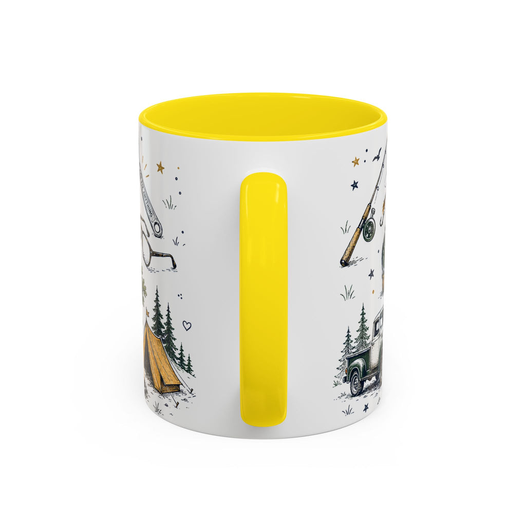 Dad The Legend Coffee Mug | Father's Day Gift for Dad | Accent Color Ceramic 11oz 15oz