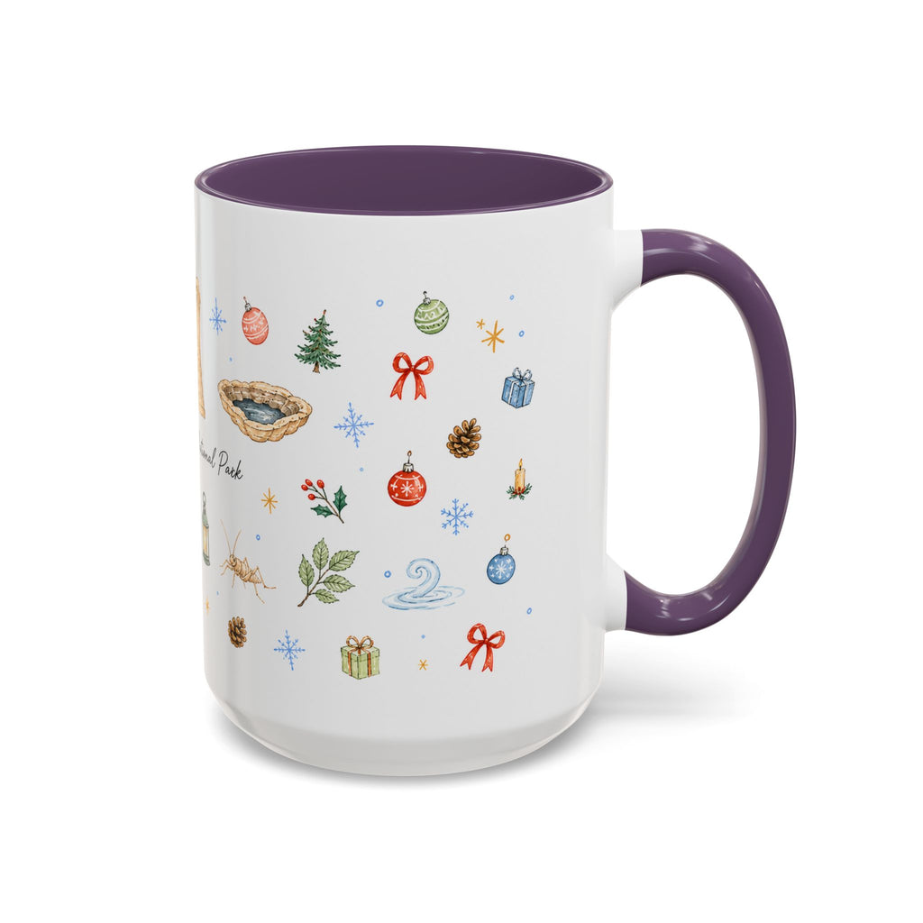Mammoth Cave National Park Christmas Mug | Watercolor Travel Souvenir | Holiday Gift | Accent Ceramic Coffee Cup 11oz 15oz