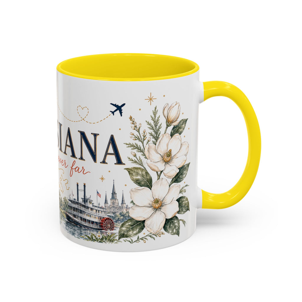 Louisiana Home State Mug | Moving Away Gift | Long Distance Friendship Coffee Cup | 11oz 15oz Accent Mug