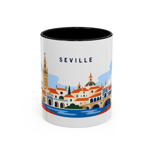 Seville Coffee Mug | Travel Destination Souvenir Gift | Accent Color Ceramic 11oz 15oz