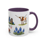 Dallas Illustrated Travel Mug | City Souvenir Accent Coffee Mug | 11oz 15oz Ceramic Cup