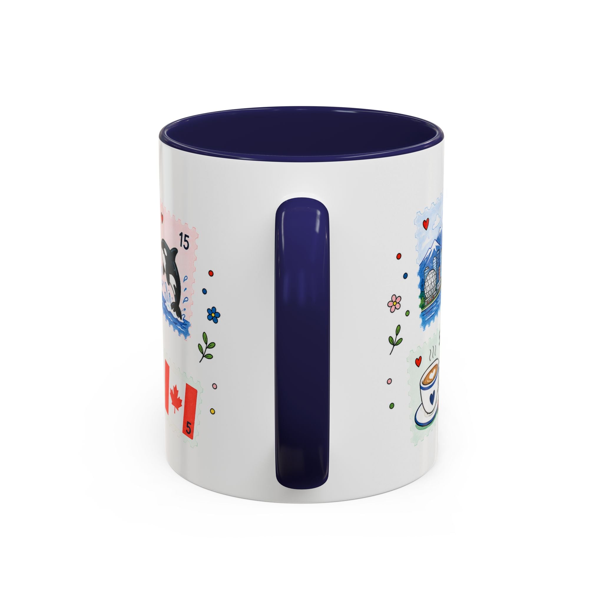 Vancouver Coffee Mug | Postage Stamp Collage Mug | Travel Souvenir Accent Cup 11oz 15oz