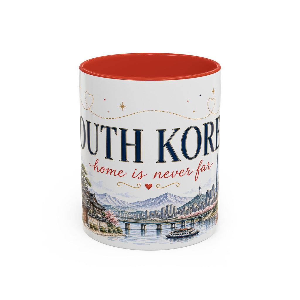 South Korea Home Country Mug | Moving Away Gift | Long Distance Friendship | 11 oz 15 oz Accent Mug