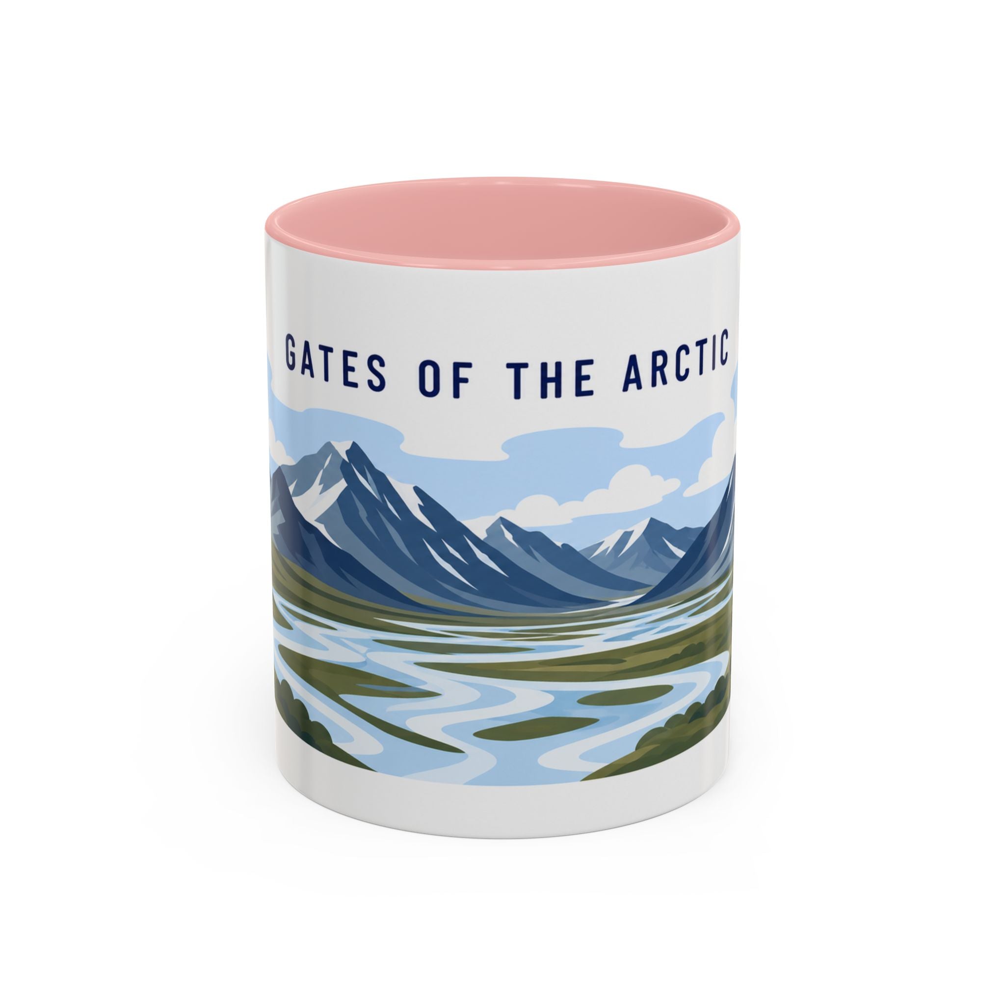 Gates of the Arctic National Park Coffee Mug | Solid Color Block Park Souvenir | 11oz 15oz Accent Mug