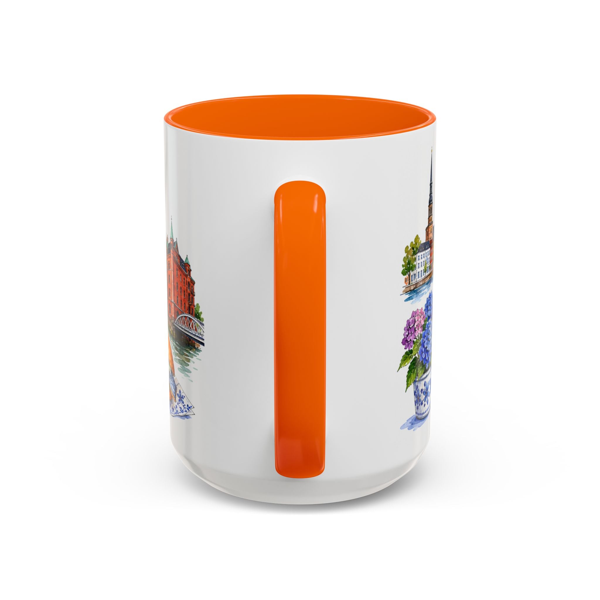 Hamburg Illustrated Travel Mug | City Souvenir Accent Coffee Mug | 11oz 15oz Ceramic Cup