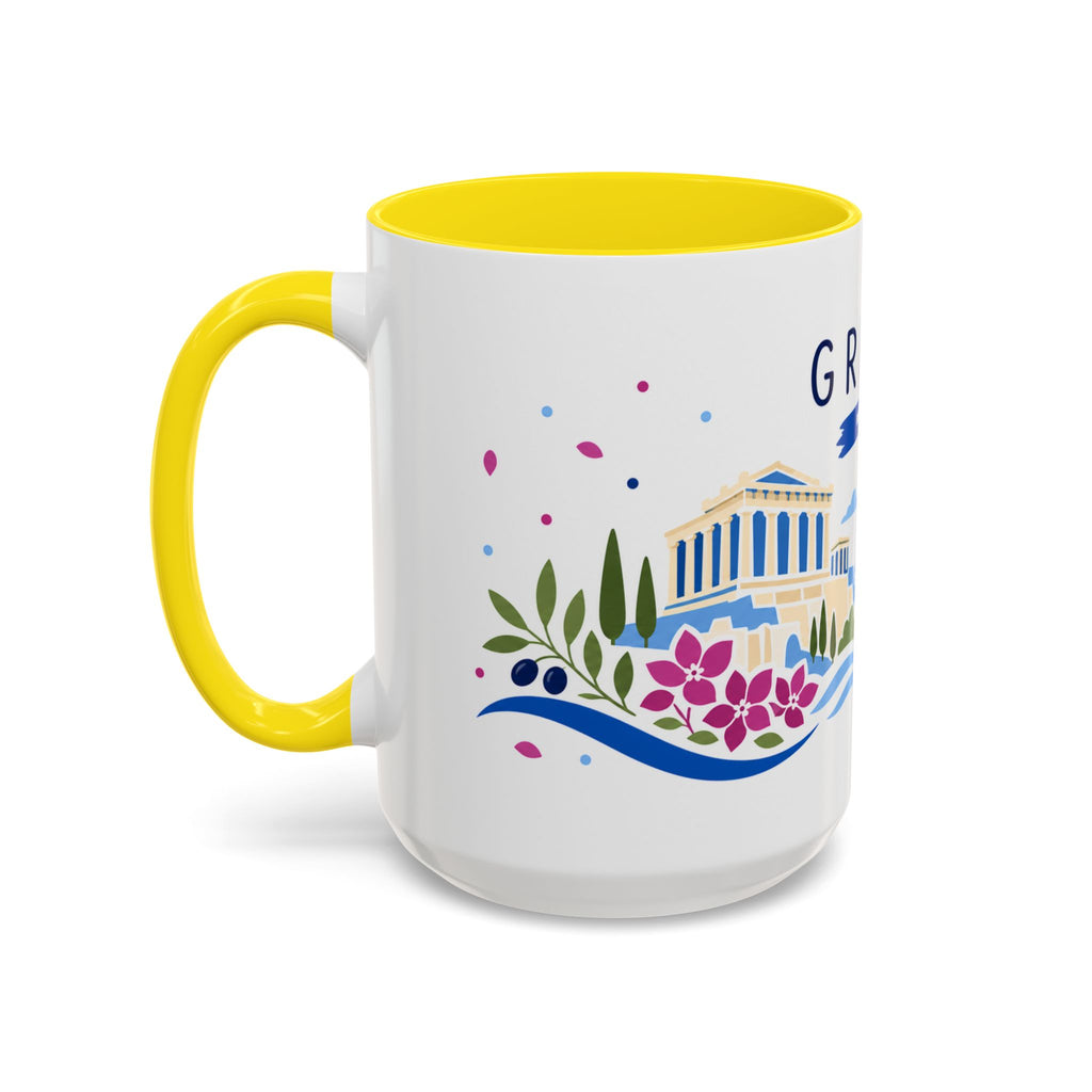 Greece Coffee Mug | Travel Souvenir Accent Mug | Country Gift Ceramic Cup 11oz 15oz