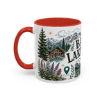 Banff Lake Louise Coffee Mug | Travel Destination Souvenir Gift | Accent Color Ceramic 11oz 15oz