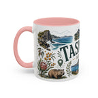 Tasmania Coffee Mug | Travel Destination Souvenir Gift | Accent Color Ceramic 11oz 15oz