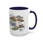Altai Mountains Mug, Mongolia Travel Souvenir, Bucket List Gift, Accent Ceramic Coffee Mug 11oz 15oz